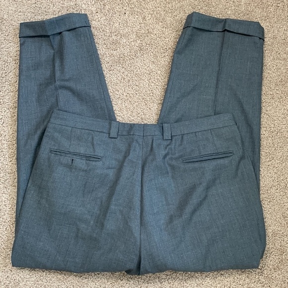 Innocenti Men’s GRAY dress pants pleated & cuffed 100% Imported Wool W38 I29.5 - Picture 2 of 9